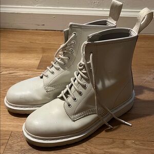 Dr. Martens Off-White Lace-Up Boots
